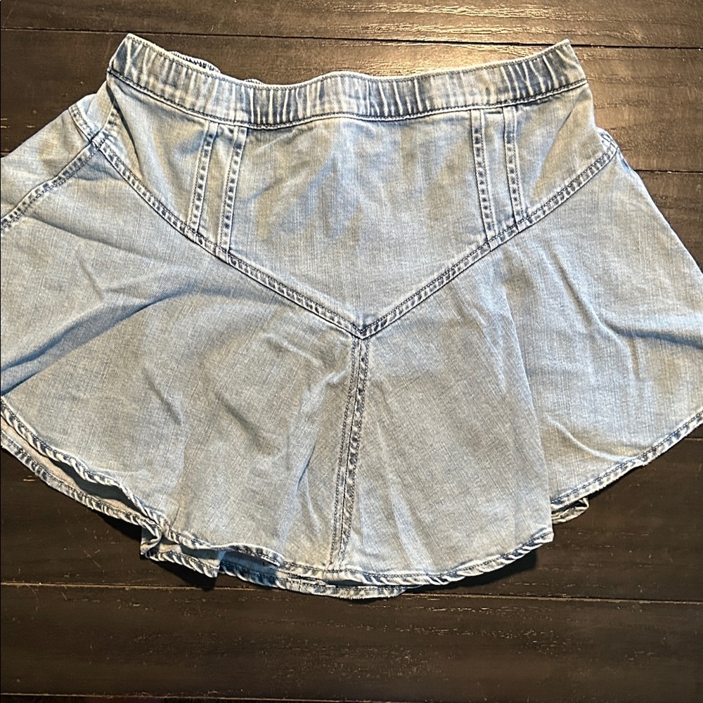 Aerie Light Blue Denim Skirt